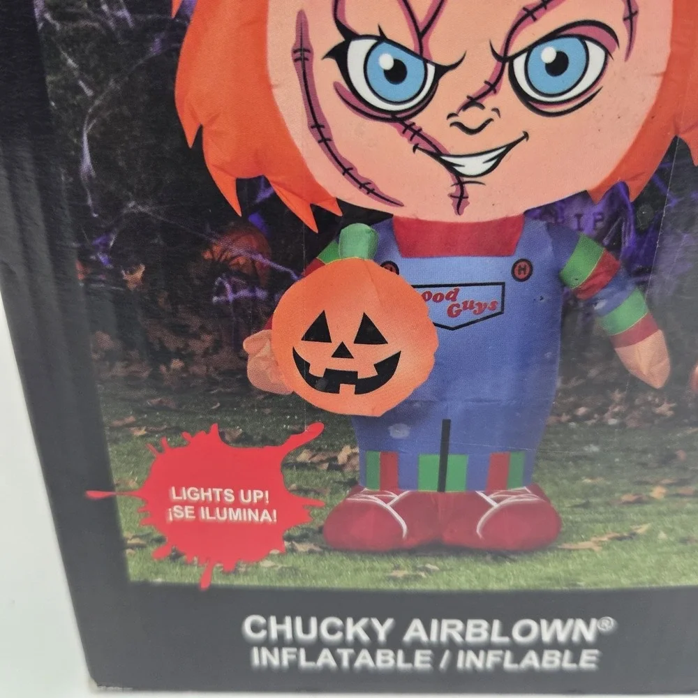 Gemmy Chucky 3.5 ft Airblown Inflatable Halloween Decoration Light Up New In Box